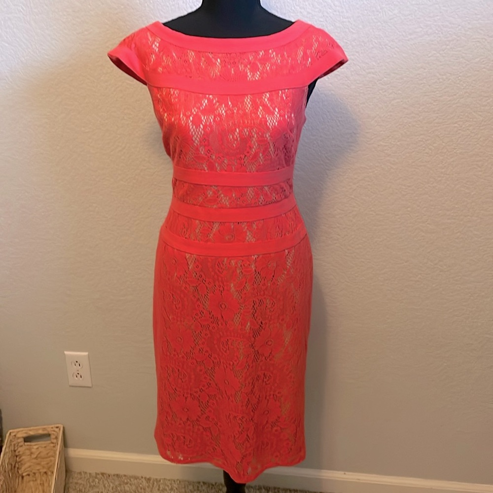 Adrianna Papell hot pink dress